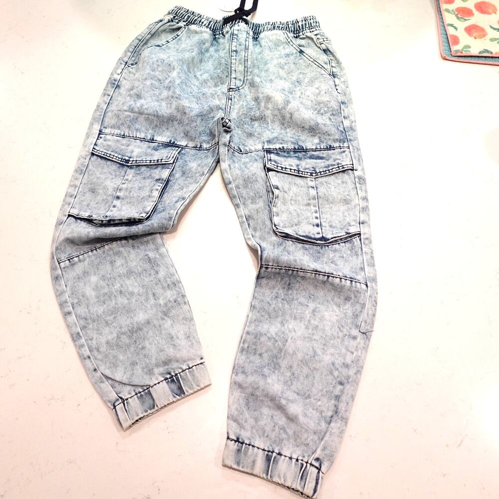 ACID WASH DENIM JOGGERS / DENIM BT jEALOUS TOMATO